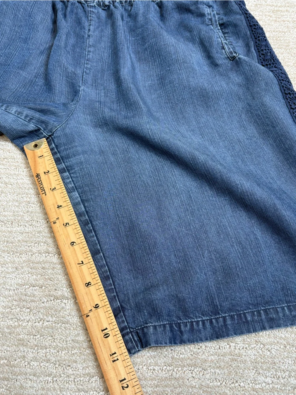 Sahalie Lyocell Denim Crochet Lace Trim 11